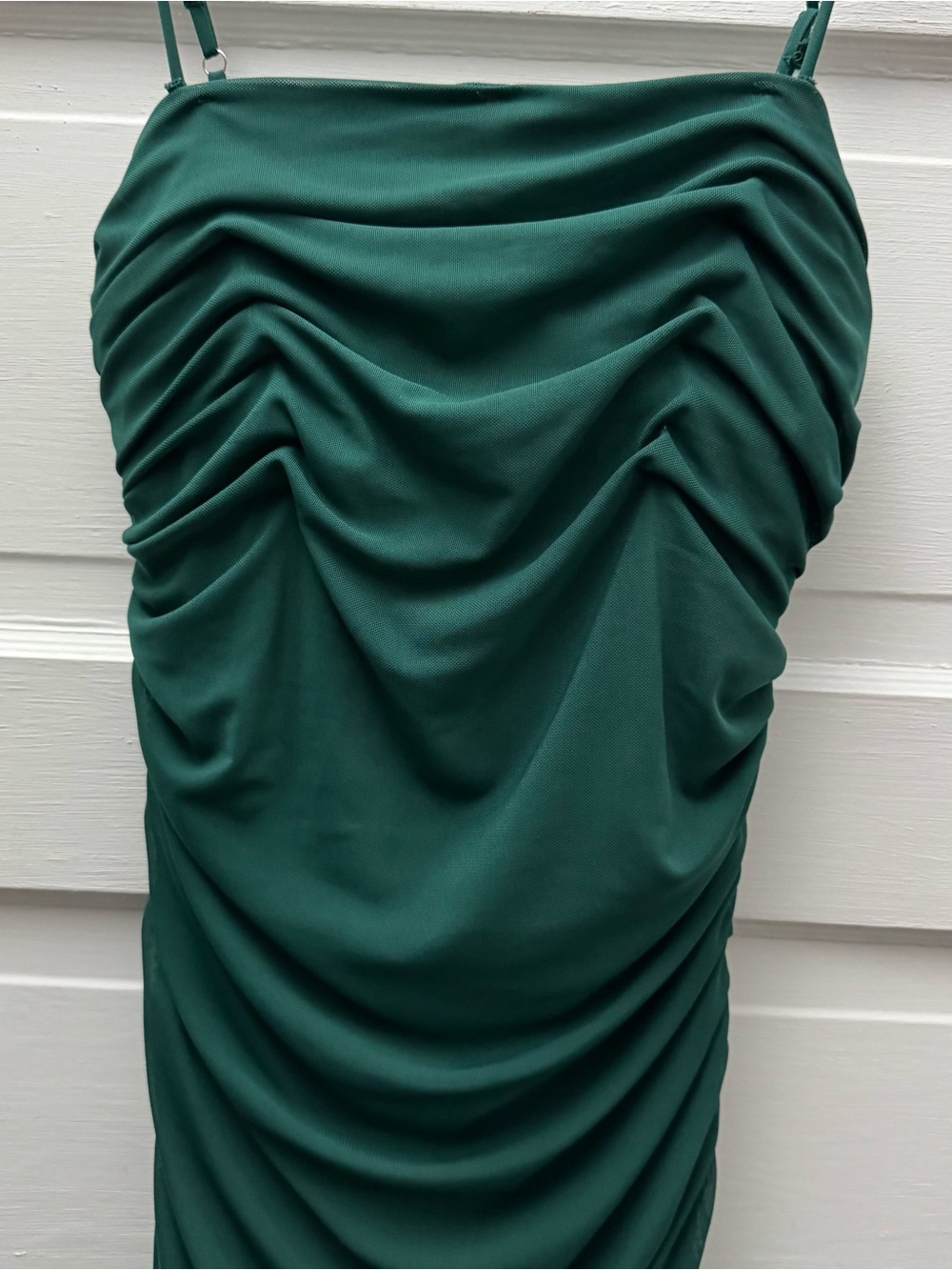 That’s So Fetch Green Ruched Bodycon Midi Dress Underwire US 12 - Picture 4 of 11